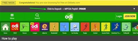odibets paybill|How to Deposit in OdiBets .